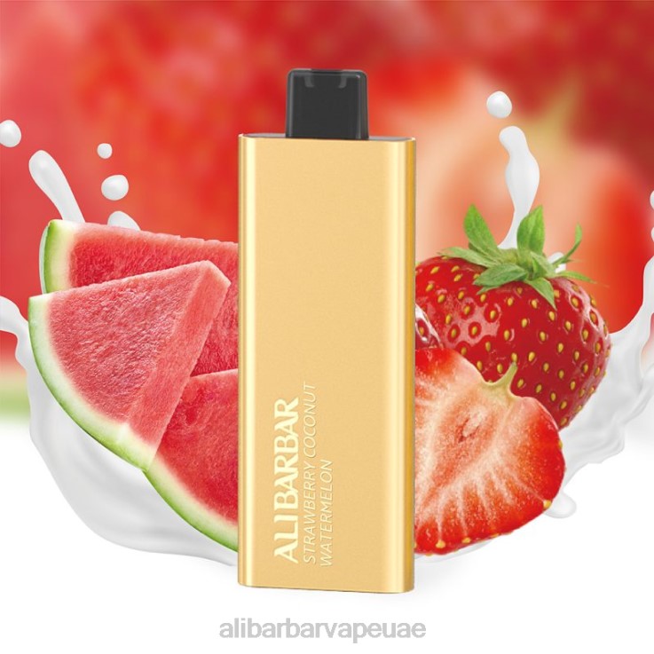 Alibarbar Vape Duba - Alibarbar Pandora 7000 سيجارة يمكن التخلص منها 0BX6N62 الفراولة، جوز الهند، البطيخ