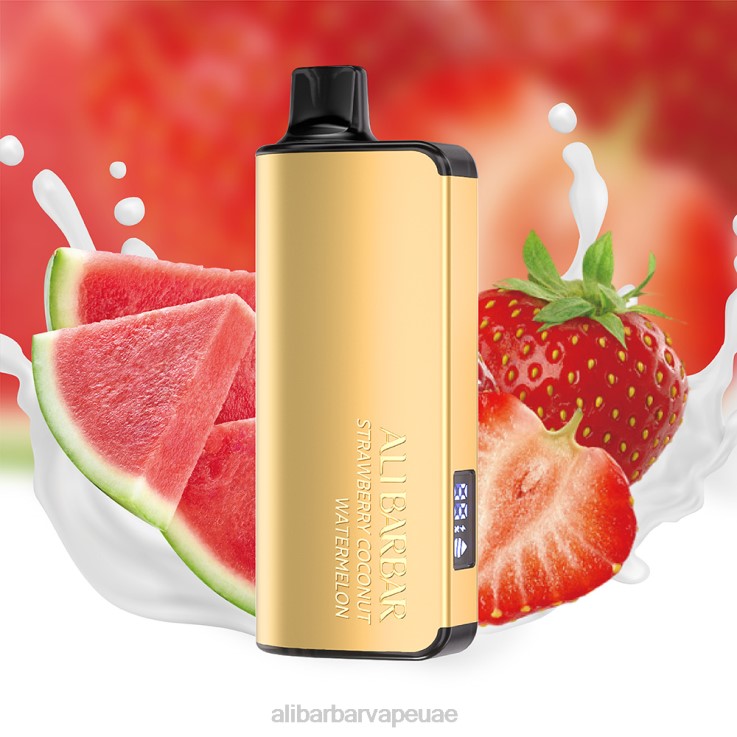 Alibarbar Vape Review - Alibarbar Ingot 9000 سيجارة يمكن التخلص منها 0BX6N24 الفراولة، جوز الهند، البطيخ