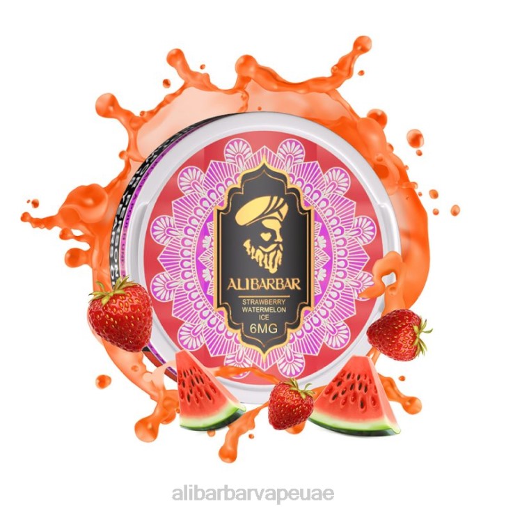 Alibarbar Vape UAE - Alibarbar أكياس النيكوتين 0BX6N93 الفراولة والبطيخ الجليد